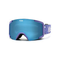 Masques de ski et lunettes de snowboard UV400 anti-buée, personnalisables, avec sangle flexible, protection sûre, vente en gros