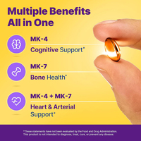 Complément alimentaire de vitamine K21 de haute qualité, marque privée, améliore la santé cardiaque et articulaire et soutient la santé cognitive, en gélules.