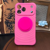 Coque PC Macaron Cartoon compatible avec support magnétique pour téléphone, rétractable, pliable, robuste