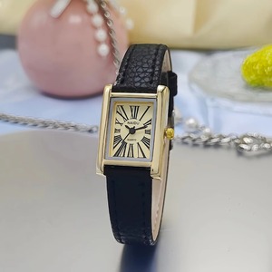Montre pour femme, style rétro, cadran carré, chiffres romains, montre à quartz, boîtier en alliage, pour étudiante - Product Image 5