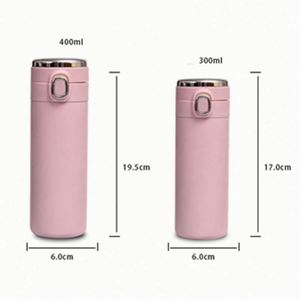 Thermos à paille en acier inoxydable pour enfants, 400ml, gourde thermique sous vide, anti-fuite, avec étui - Product Image 4