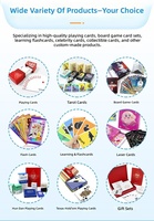 Boîte cadeau inclinée à double étage personnalisée pour cartes à jouer avec logo sur mesure, jeu de poker en papier noir