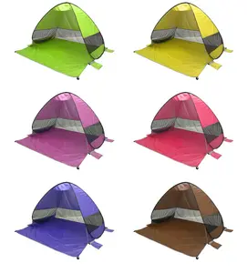 Camping Tents 4 People Beach Tents Sun Shelter With Window Quick Automatic Opening Foldable Tent