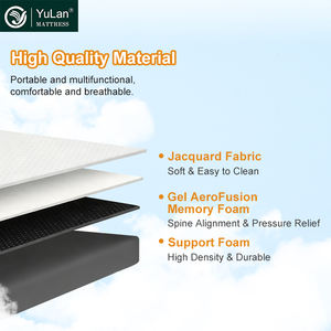 Matelas <span class=keywords><strong>pliant</strong></span> multifonctionnel en mousse à mémoire de forme, portable, pliable en trois, avec côtés en maille respirante, confort ferme pour camping-car sur plateau de camion - Product Image 3