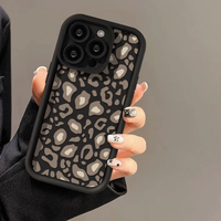 Étui léopard pour iPhone 11 12 13 14 15 16 Pro Max X XR XS Max 7 8 Plus SE 2020 2022 Coque souple antichoc pour téléphone