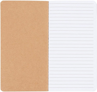 Carnet d'exercices scolaire en papier kraft OEM personnalisé, ligné marron, avec reliure cousue, format A6 A5 A4, pour étudiants, vente en gros promotionnelle