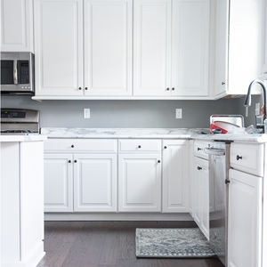 Armadi da <span class=keywords><strong>cucina</strong></span> senza vernice lucida di colore solido avanzato stile antico medio con Design a isola - Product Image 6