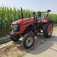 Tracteur à quatre roues motrices de 50 à 60 chevaux, adapté aux fermes et aux jardins, complet avec accessoires