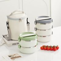 Boîte à lunch isotherme empilable multi-couches sans BPA en acier inoxydable 304, boîte bento étanche, conteneur alimentaire portable isolé