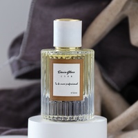 Hoge Kwaliteit Heldere Lege Glazen Parfumfles 50Ml Luxe Glazen Parfumfles Met Witte Gouden Deksels