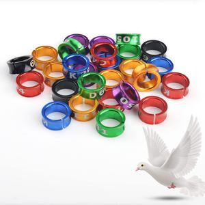 Manufacture Directly Supply OEM <b>Blank</b> Parrot Leg Foot <b>Ring</b> ,8mm Aluminum Pigeon Leg Flying Training Tags Leg Bands - Product Image 1
