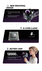 Scanner 3D Rayzoom G200 Space, modélisation haute précision, qualité d'image 8K, LiDAR, numérisation <span class=keywords><strong>de</strong></span> bâtiments et <span class=keywords><strong>de</strong></span> rues, rendu, éclaboussures gaussiennes - Product Image 4