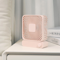 Ventilateur de table portable en plastique petit et rétro, alimenté par batterie rechargeable, USB, pour une utilisation en extérieur, à l'hôtel, à la maison