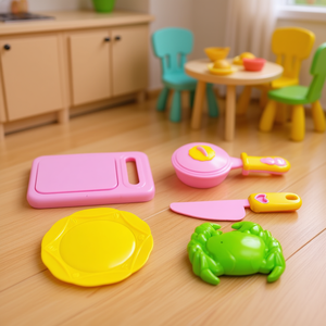 Kids <b>Kitchen</b> Toy Set with Pot Cutting Board Knife and Toy Food Pretend <b>Play</b> Set - Product Image 3
