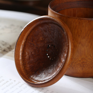 Bamboo Tea Basin With Tea Bowl Set Natural Color Eco Friendly For Home Use - Product Image 5