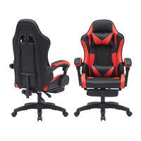 Chaise de bureau gamer pivotante en cuir rose, réglable en hauteur, avec repose-pieds, pour bureau à domicile – Meubles personnalisés et abordables