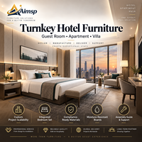 Aimsp Custom Hotel FF&E Furniture : Solution complète pour l'aménagement de chambres d'hôtel avec lit, canapé, kitchenette, OEM ODM pour projets d'appartements et de villas