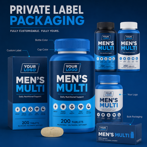 Comprimés multivitaminés et multiminéraux pour hommes, certifiés GMP, marque privée OEM, vitalité quotidienne, énergie, immunité, santé cardiaque - Product Image 4