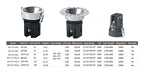 Luminaire encastré LED en aluminium ETL, design industriel simple et décoratif, pour intérieur, salon, usage commercial, IP65, CRI 90 élevé