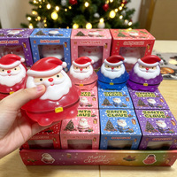 Jouet Squishy Mignon Père Noël Rempli de Maltose à Rebond Lent, Jouet Anti-Stress Amusant à Presser, Coffret Cadeau