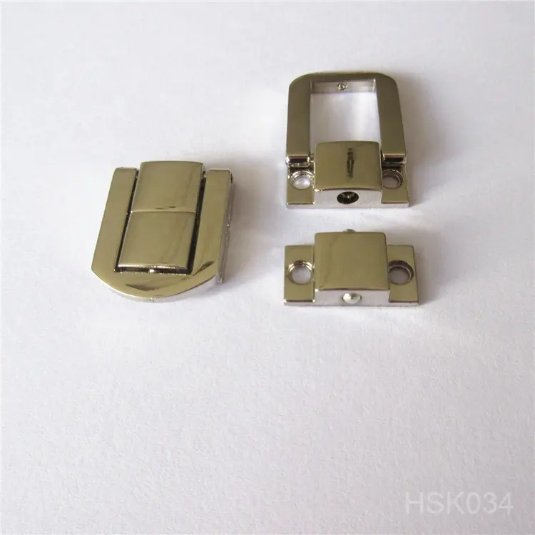 Stock supply 20 x 25mm zinc alloy shiny silver metal box lock for jewelry boxes