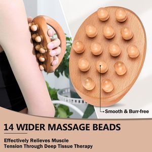 Brosse de massage en bois anti-cellulite à fonctions de drainage lymphatique et de stimulation des points de pression pour le remodelage corporel du ventre - Vente chaude - Guangdong - Product Image 4