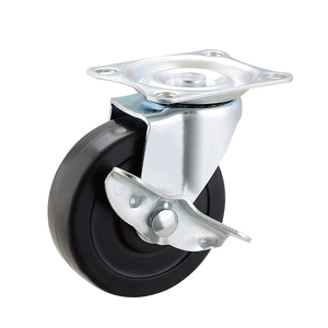 Oberplatte leichte Drehrolle 1,5 Zoll 2 Zoll 2,5 Zoll <span class=keywords><strong>3</strong></span> Zoll schwarze Gummi-Rolle - Product Image 2