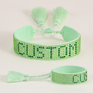 Handmade BOHO thêu dệt vòng đeo tay Stackable gạo Bead Vòng đeo tay thiết lập có thể điều chỉnh tua dây Tình Bạn Quà Tặng thời trang <span class=keywords><strong>bangles</strong></span> - Product Image 1