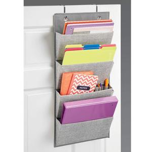 <strong>Over</strong> <strong>Door</strong> <strong>Hanging</strong> <strong>Storage</strong> Organizer with 4 Large Cascading Pockets <strong>Over</strong> <strong>Door</strong> File Holder <strong>Hanging</strong> Wall Pocket <strong>Storage</strong> Organizer - Product Image 5