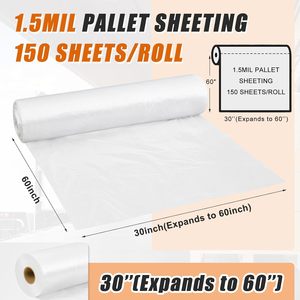 Bâche de protection pour palette en plastique Pangda 60''x60'' 1,5 mil, en film LDPE perforé, pour usage extérieur - Product Image 2