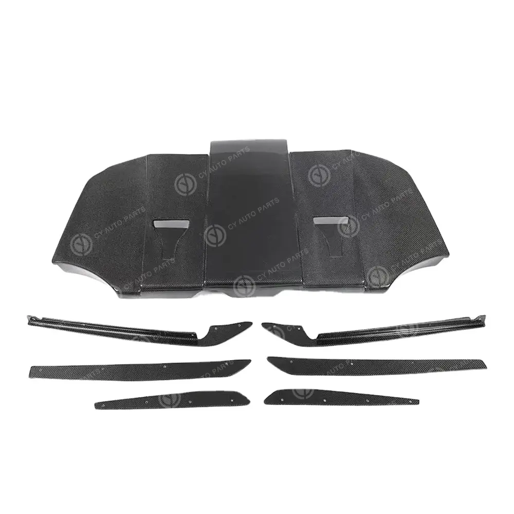 Bộ Thân Cản Sau Bằng Sợi Carbon Bộ Khuếch Tán Phía Sau Kiểu VRS Ống Xả Cánh Gió Cho BMW E92 M3