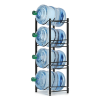 Étagère à eau à 3/4/5 niveaux, support pour bouteille d'eau de 5 gallons, étagère de rangement