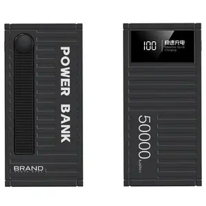 초고속 충전 50000mah 디지털 디스플레이 모델 컨테이너 전원 은행 야외 여행 대용량 모바일 전원 공급 장치