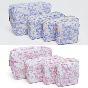 Bolsa de <span class=keywords><strong>maquillaje</strong></span> RTS, organizador de cosméticos, estampado de animales, artículos de <span class=keywords><strong>tocador</strong></span> Chinoiserie, bolsa de viaje de nailon para mujer, bolsa de <span class=keywords><strong>maquillaje</strong></span> para mujer - Product Image 6