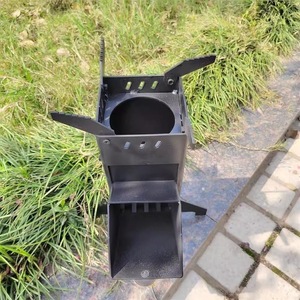 Réchaud à bois Rocket pliable et portable en acier, avec déflecteur multi-vent épaissi, simple et manuel, pour le <span class=keywords><strong>camping</strong></span> et le terrain - Product Image 5