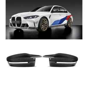 Couverture de miroir en Fiber de carbone sèche, 4 pièces, Style OEM, pour BMW G80, G82, G83, M3, M4, LHD, 2021 +, G80, G82, G83, neuf produits