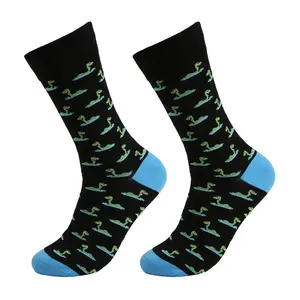 Komik mutlu tasarım çorap ile özel BCI pamuk erkek rahat çorap
