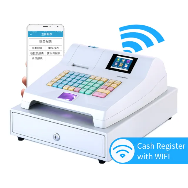 Hysoon registratore di cassa android negozio di vendita al dettaglio del registratore di cassa pos tutto in un pos no touch cassetto dei contanti