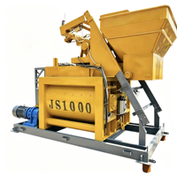 Bétonnière à double arbre à rotation forcée JS1000 |   Centrale de Béton Prête à l'Emploi Industrielle de 1000L, Machine de Malaxage