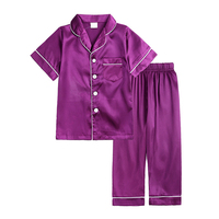 Ensemble de vêtements de nuit en Satin pour enfants, tissu, imitation soie, nouvelle collection 2022