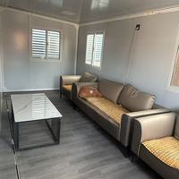 Maison conteneur de luxe à toit en pignon, double aile extensible, avec terrasse, préfabriquée et modulaire, pour complexe hôtelier, camping et hôtel