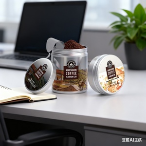 กระป๋องอลูมิเนียมสำหรับบรรจุผงกาแฟแบบสั่งทำ |   กระป๋องโลหะเก็บอาหารแบบสุญญากาศ เกรดสำหรับอาหาร - Product Image 2
