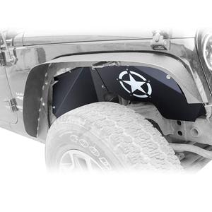 Revestimientos de Guardabarros Delanteros y Traseros de Acero con Logotipo Blanco para <span class=keywords><strong>Jeep</strong></span> Wrangler Jk Jku Sport Sahara <span class=keywords><strong>Rubicon</strong></span> & Unlimited 4 D 2007-2018 - Product Image 2
