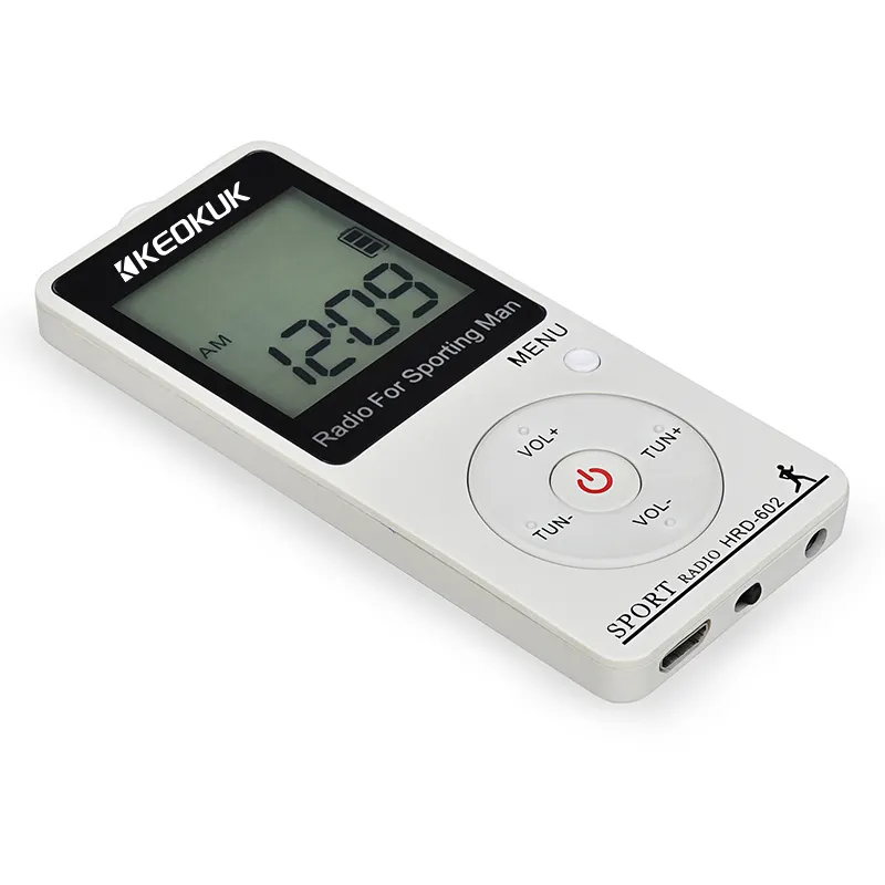 Wholesale Hrd-602 Pocket Radio With Earphone Sports Pedometer Portable Radio Receiver Lcd Display Lock Button Fm/Am Radio
