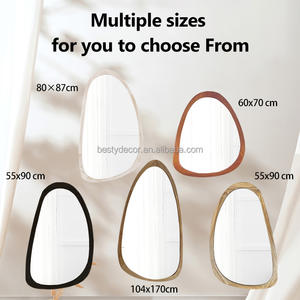 <span class=keywords><strong>Specchio</strong></span> da <span class=keywords><strong>Terra</strong></span> Irregolare di <span class=keywords><strong>Design</strong></span> con Cornice in Legno, <span class=keywords><strong>Specchio</strong></span> Lungo da Parete per Camera da Letto, Decorazione Estetica <span class=keywords><strong>a</strong></span> Figura Intera, <span class=keywords><strong>Specchio</strong></span> Ondulato - Product Image 3