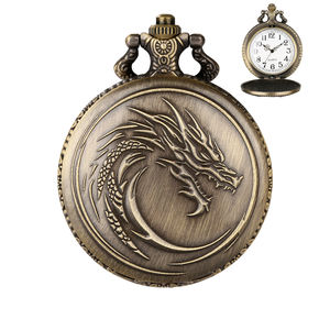 <span class=keywords><strong>2025</strong></span> yeni tasarım Vintage aksesuarları özel kişiselleştirilmiş ejderha kuvars zincirli cep saati erkekler için hediyeler - Product Image 2