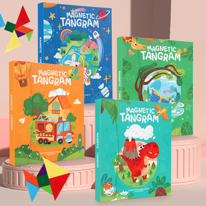 Tangram Classique Montessori en ABS, Livret et Puzzle DIY, <span class=keywords><strong>Jeux</strong></span> <span class=keywords><strong>de</strong></span> Société Pédagogiques, Matériel Didactique en Papier, Jouets Éducatifs <span class=keywords><strong>pour</strong></span> Garçons et Filles - Product Image 1
