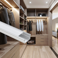 Profilé en aluminium LED extrudé de super qualité monté en encastré VST avec couvercle en PC diffusé pour les décorations d'éclairage d'armoire