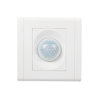 Saklar Lampu LED Sensor Inframerah AC220V 86mm untuk Pemasangan di Dinding, Pengaturan Waktu Tunda, Sensor Gerak Tubuh Manusia pir