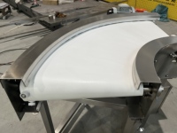 Convoyeur à bande PVC/PU courbé incliné, machine de levage automatique, mini-convoyeur à bande plate pour la production alimentaire